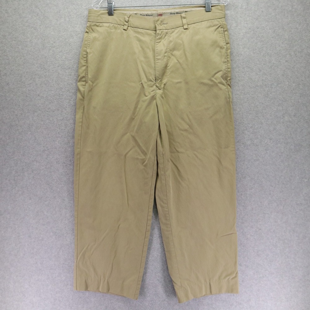 Tommy Bahama Pants Mens 33 Relax Straight Chino Business Casual Flat Front Beige